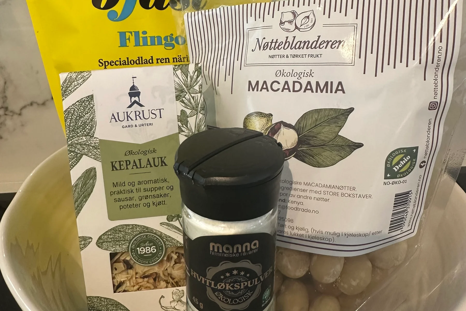 Macadamianøttesmør som pålegg